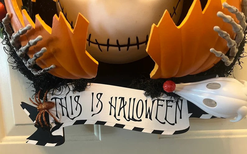 🎃Early Halloween Sale 💀Scary spooky pumpkin wreath🔥Buy 2 Get Extra 10% OFF & FREE SHIPPING