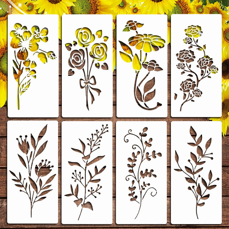 Garden Fence Large Flower Stencils - DIY Decoration