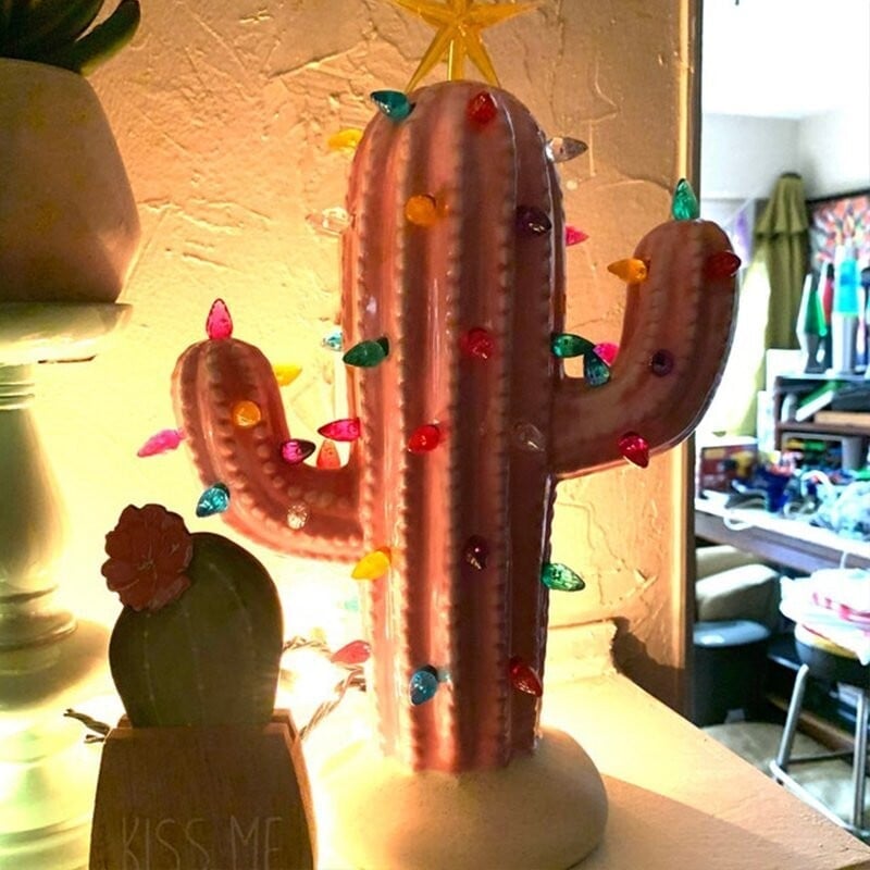 Vintage Christmas Luminous Cactus