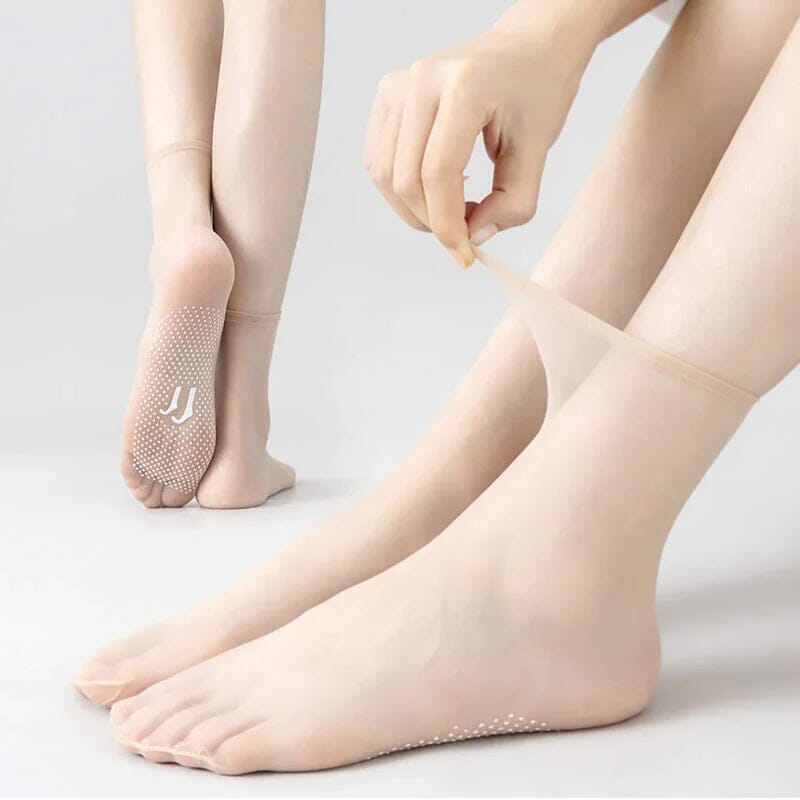 Invisible, Slip-resistant Crystal Silk Socks