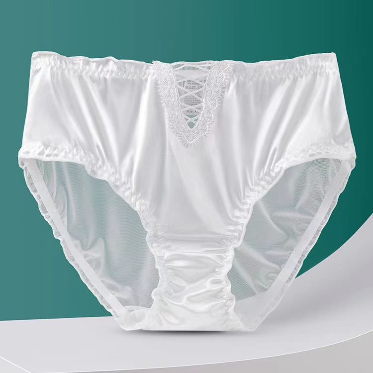 Lace Lingerie Ladies Satin Ice Seamless Panties💥Buy 1 Get 2 Free (3PCS)