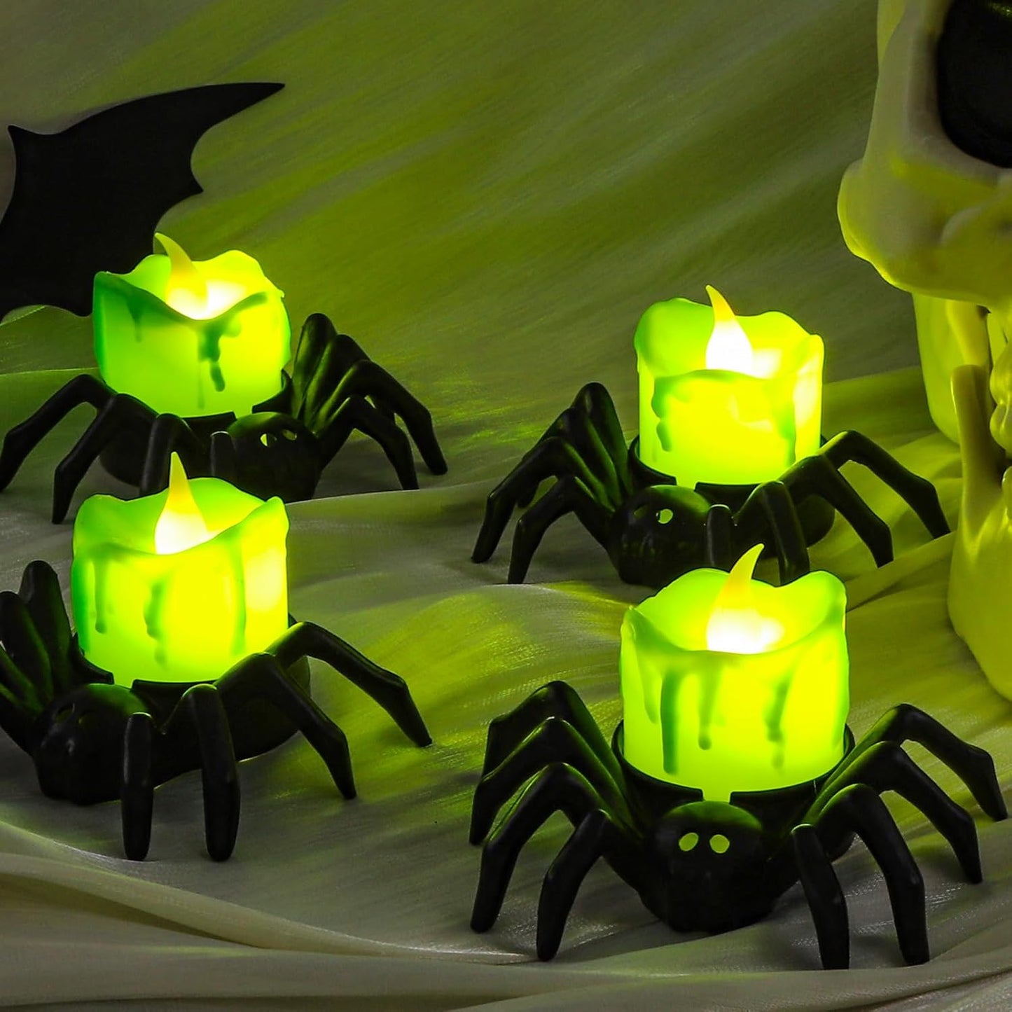 ⚡Halloween LED Pumpkin Lamp with Creepy Spider