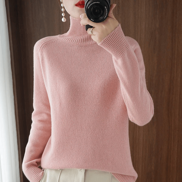 ✨This month's best-selling products💥Women;S Solid Turtleneck Cashmere Knit Sweater