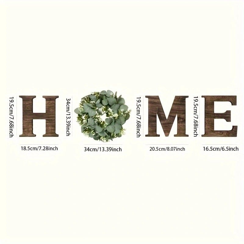 🌸HOME Wooden Letter Sign: Modern Farmhouse Wall Decor