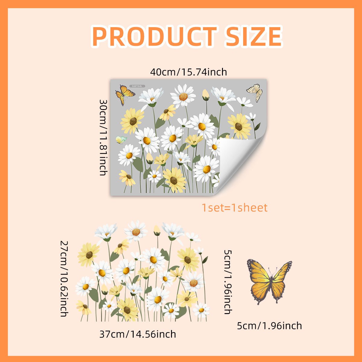 💐49% off this week 💐colorful floral bouquet window sticker🖼️