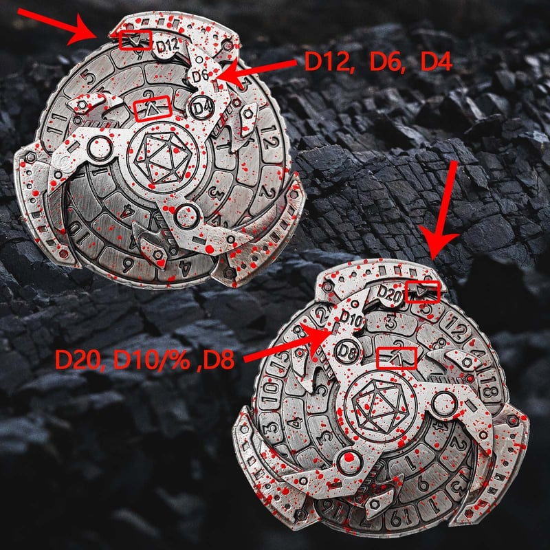 🔥🔥Sale 70% OFF--Dungeons and Dragons Metal Dice Spinner（BUY 2 FREE SHIPPING)