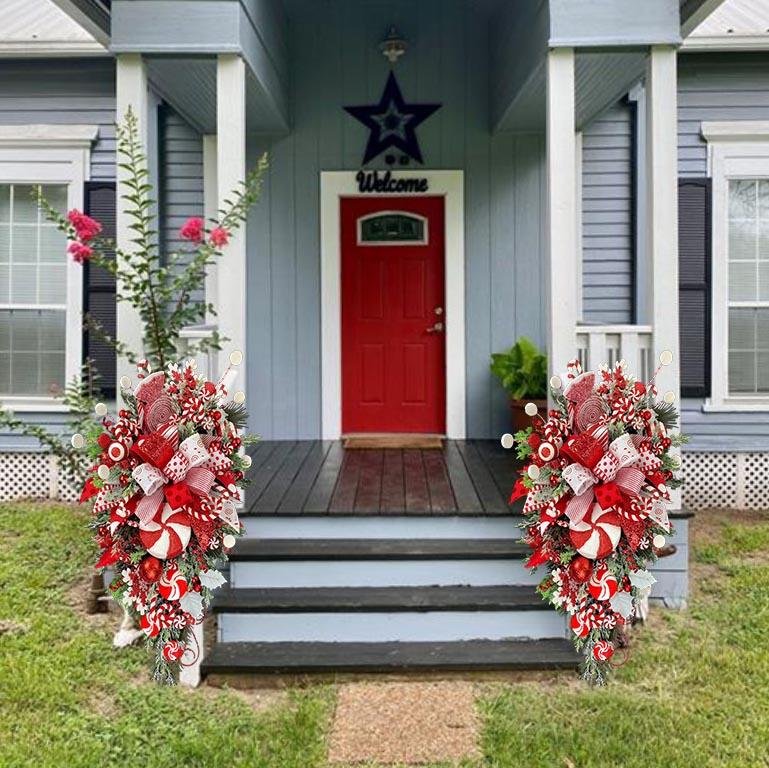 SALE 49% OFF-Candy Cane Christmas Wreath