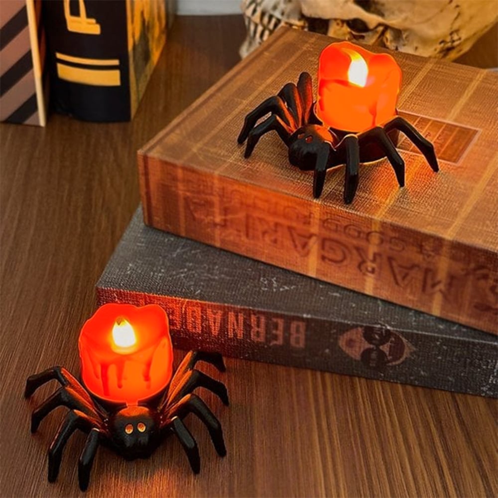 ⚡Halloween LED Pumpkin Lamp with Creepy Spider