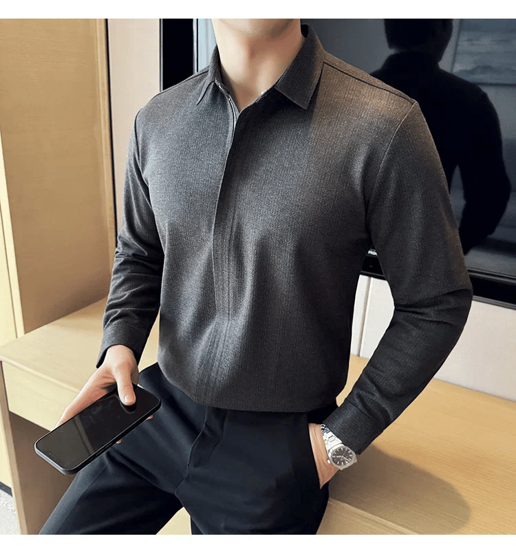 🛒Almost sold out!🔥NEW Men's casual zipper long sleeve shirt(FREE SHIPPING)