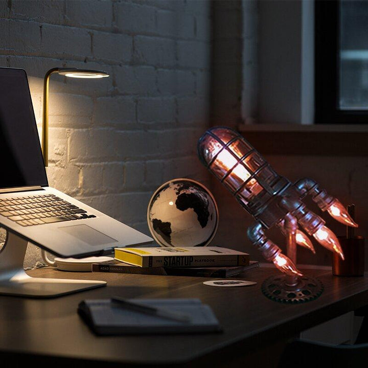 50% OFF | Rockelite Vintage Rocket Ship Lamp