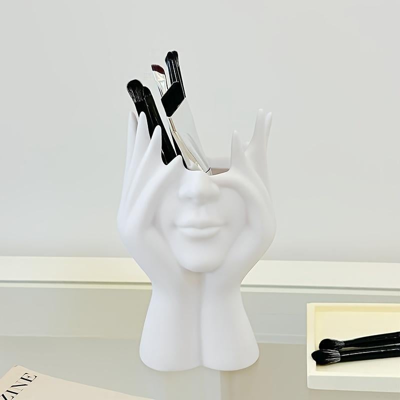 Creative hand-shaped makeup brush holder  flower stand🎁