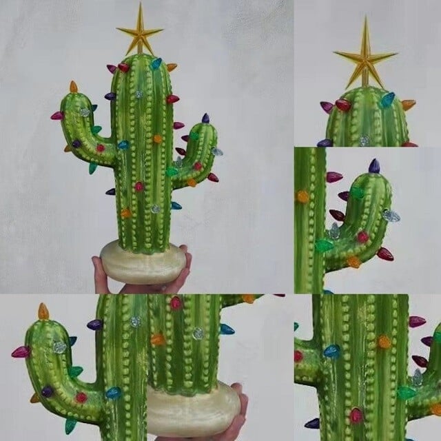 Vintage Christmas Luminous Cactus