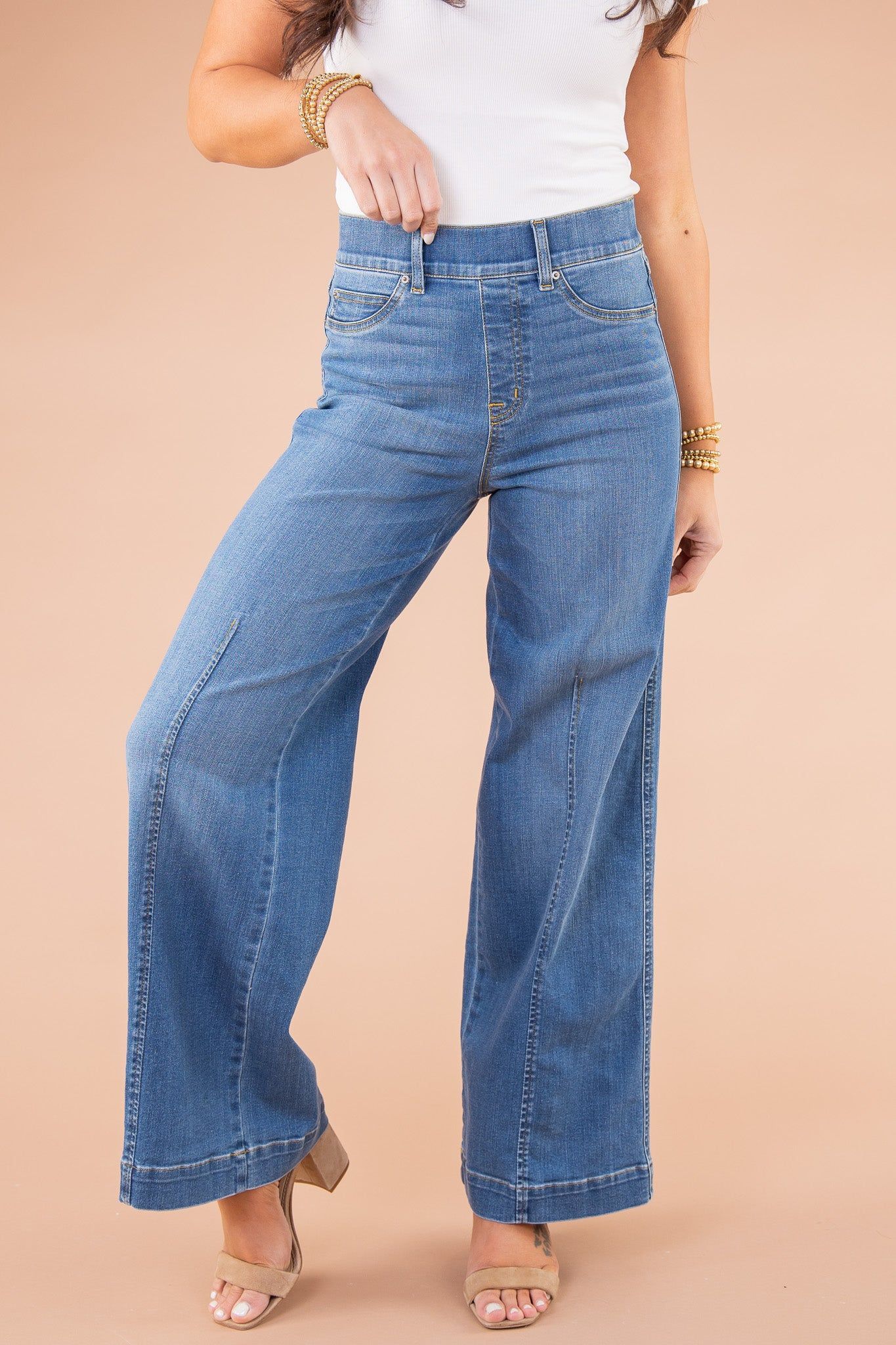 SALE 50% OFF🔥Seamed Front Wide Leg Jeans (Buy 2 Free Shipping)