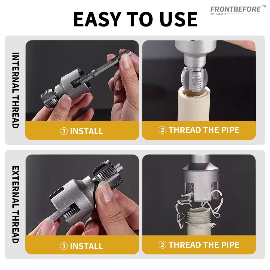 🔩💕Limited time offer - Integrated Internal & External Pipe Threading Tool