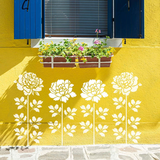 Garden Fence Large Flower Stencils - DIY Decoration