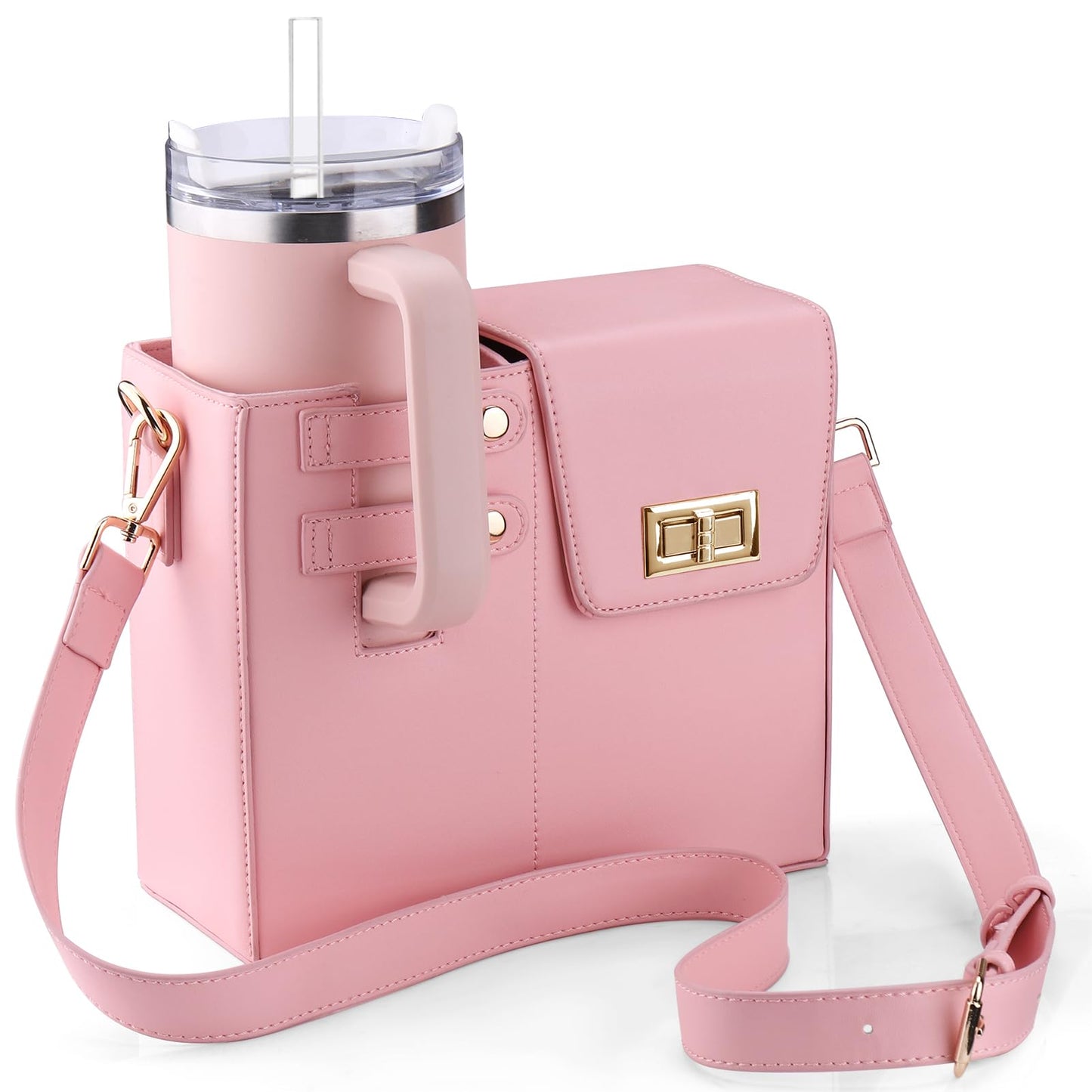 Crossbody Bag with Sports Water Bottle Holder For Women