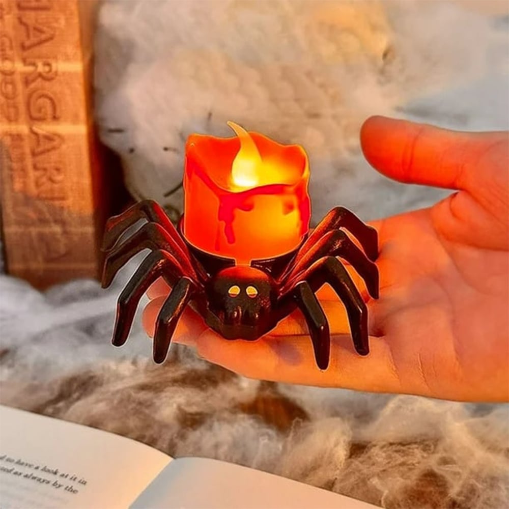 ⚡Halloween LED Pumpkin Lamp with Creepy Spider