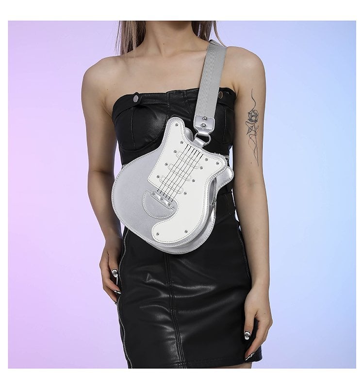 Y2k Style Vintage Guitar Shaped Bag For Girls