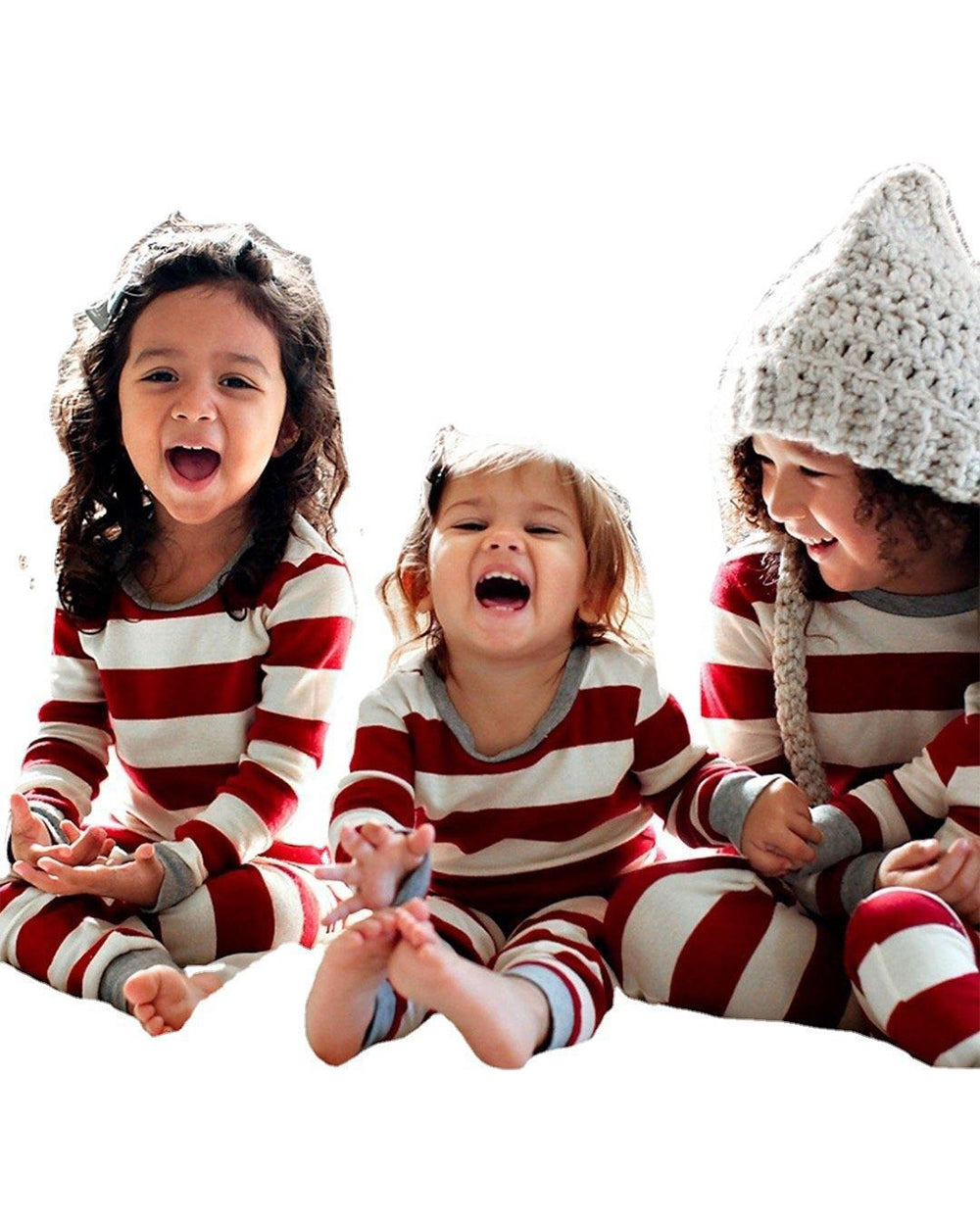 Christmas Red Striped Family Pajamas