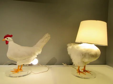 This Taxidermy Chicken Egg Lamp Exists, and We Begrudgingly Love It