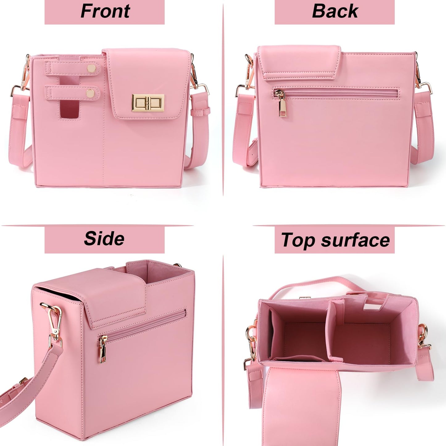 Crossbody Bag with Sports Water Bottle Holder For Women