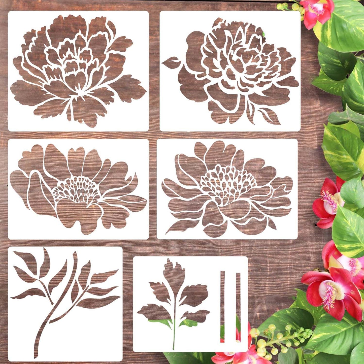 Garden Fence Large Flower Stencils - DIY Decoration