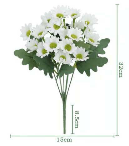 💥 Artificial Outdoor Sunset Mums Flowers - UV resistant, Waterproof, Windproof