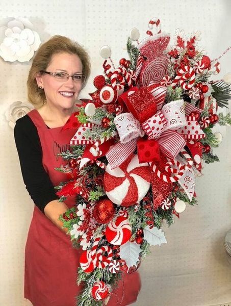 SALE 49% OFF-Candy Cane Christmas Wreath