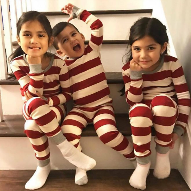 Christmas Red Striped Family Pajamas