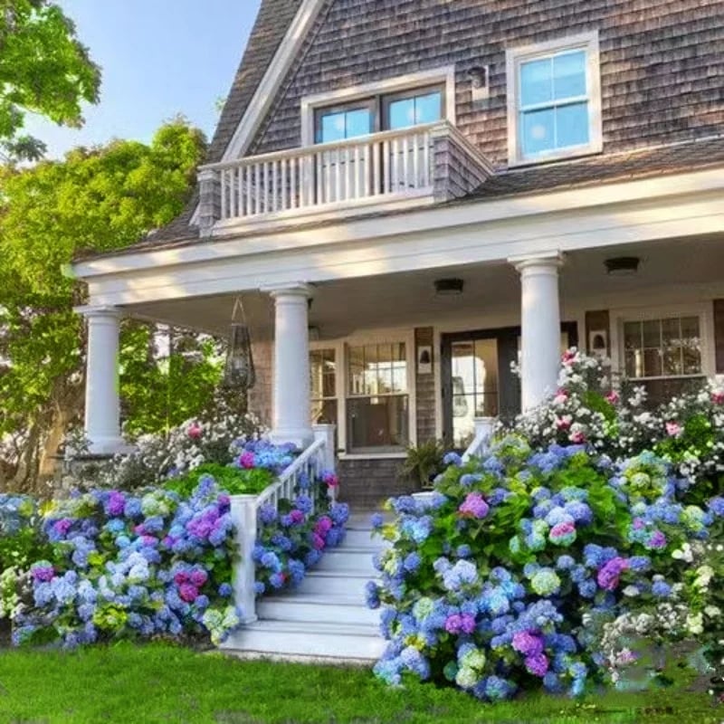 Outdoor Artificial Hydrangea Flowers