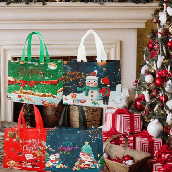 🎄Christmas Gift Bags Large Reusable Tote Bags