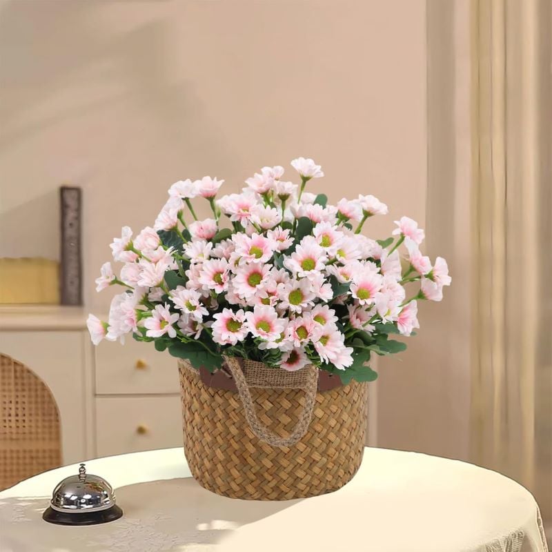 💥 Artificial Outdoor Sunset Mums Flowers - UV resistant, Waterproof, Windproof