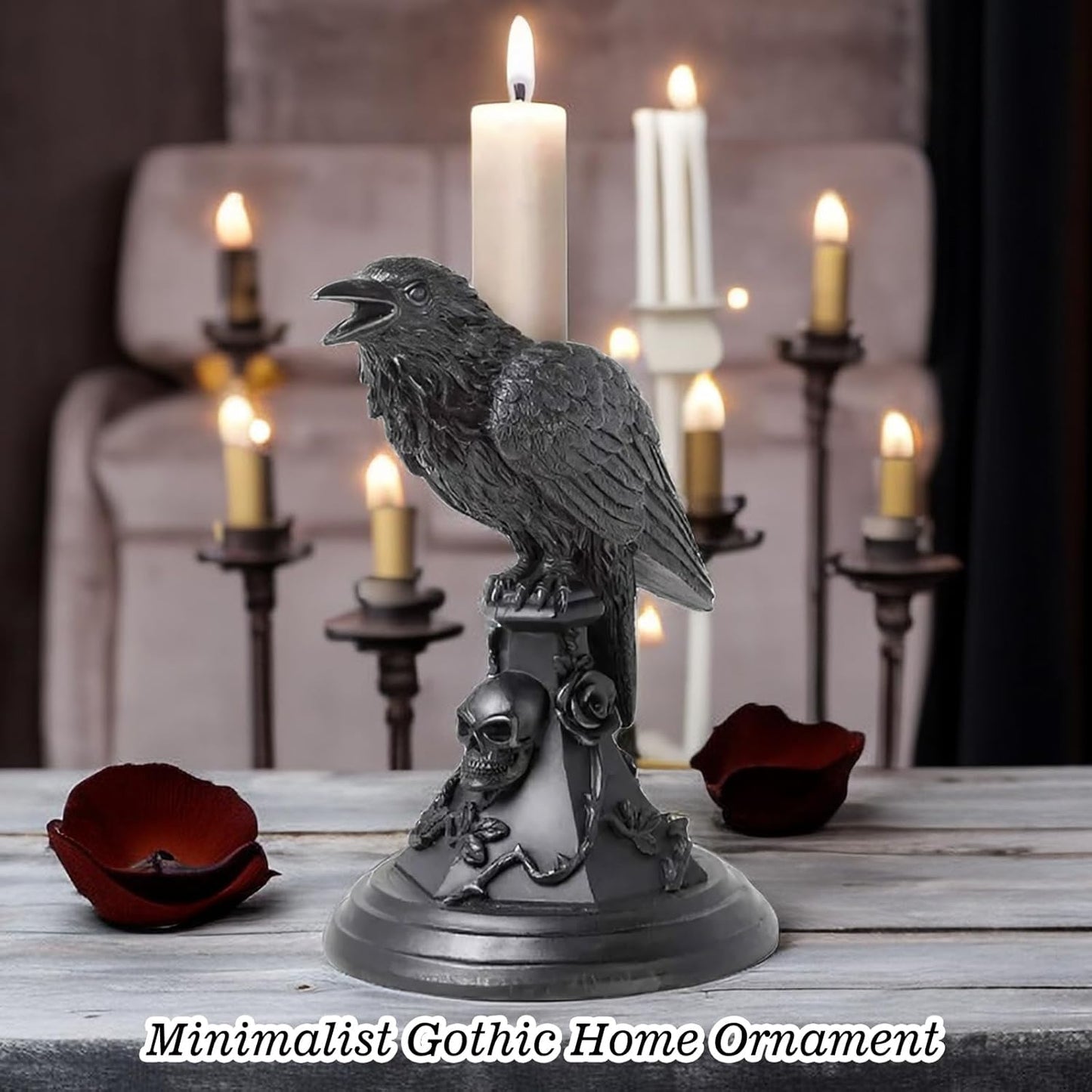 🔥Halloween Hot Sale - Gothic Style Resin Candlestick Figurines