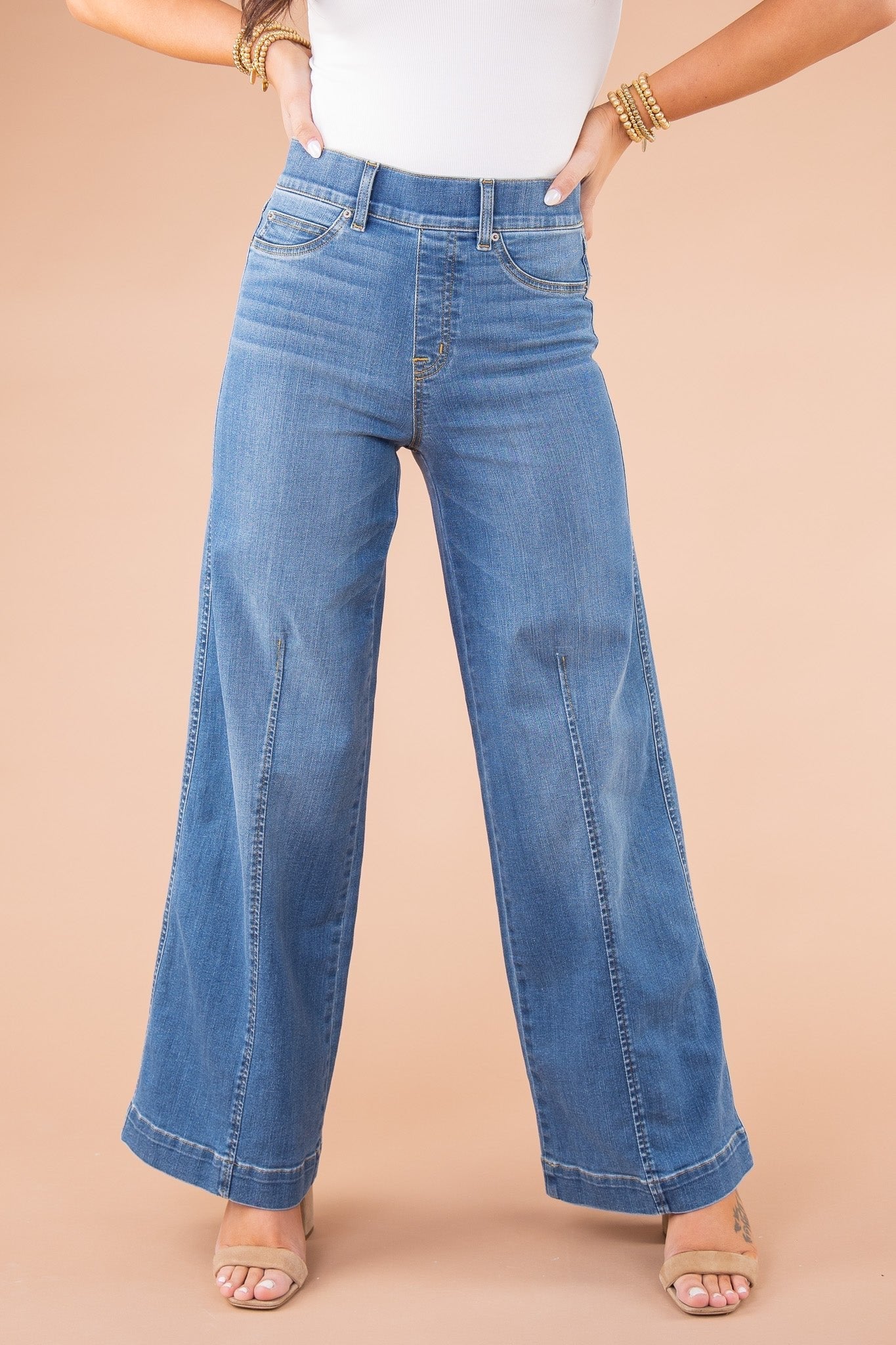 SALE 50% OFF🔥Seamed Front Wide Leg Jeans (Buy 2 Free Shipping)