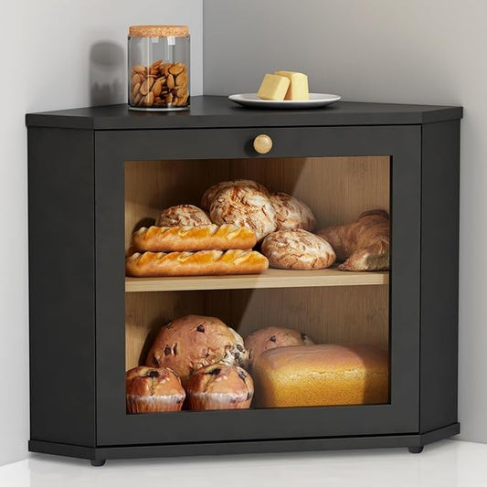 Kitchen countertop corner bread box