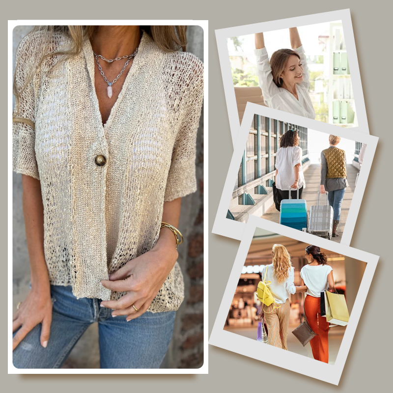 Knitted Hollow Cardigan