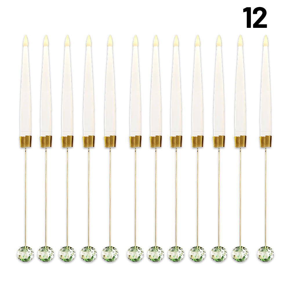 🎄Christmas Tree Led Candles with Clear Crystal Ball Hook