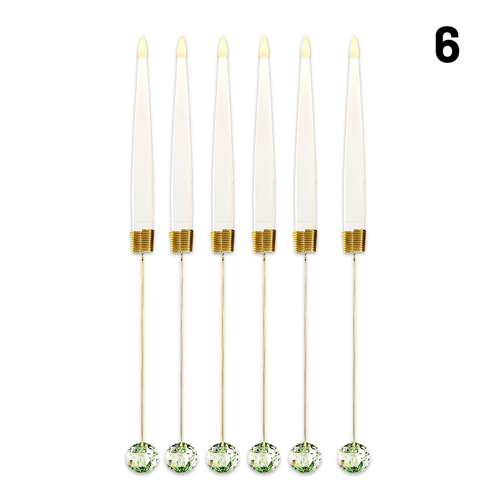 🎄Christmas Tree Led Candles with Clear Crystal Ball Hook