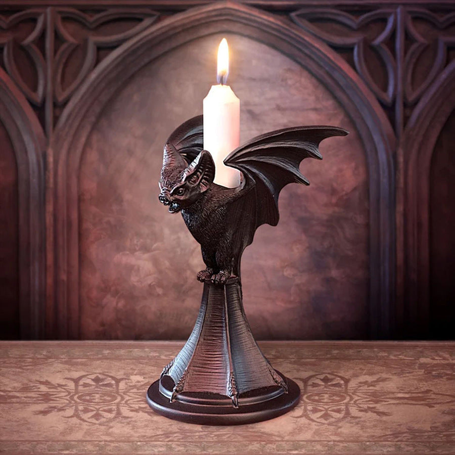 🔥Halloween Hot Sale - Gothic Style Resin Candlestick Figurines