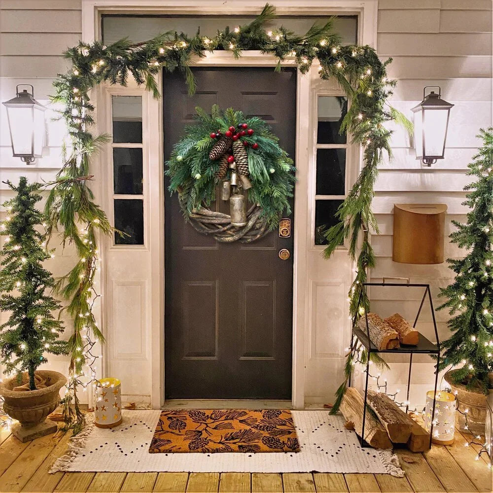 Early Christmas Sale🍭Farmhouse Christmas Wreath Boho Wreath Holiday Wreath