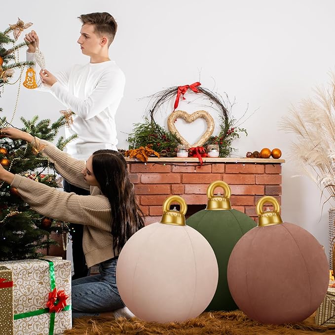 Giant Inflatable Velvet Christmas Balls