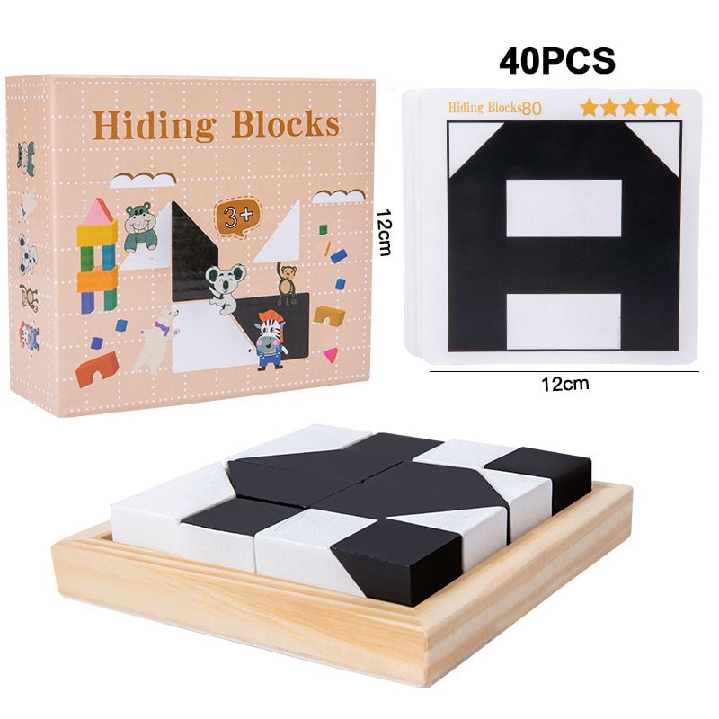 🖤🌟Puzzles Hidden Building Blocks Puzzles Toys