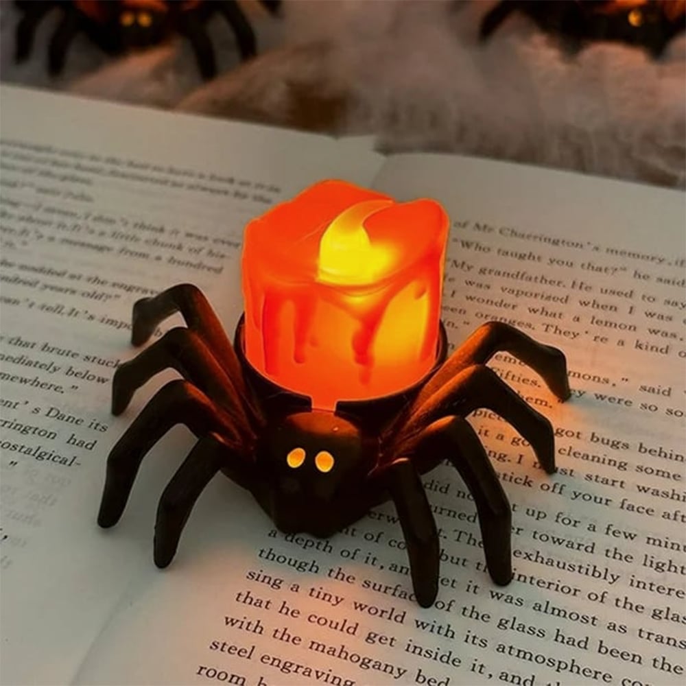 ⚡Halloween LED Pumpkin Lamp with Creepy Spider