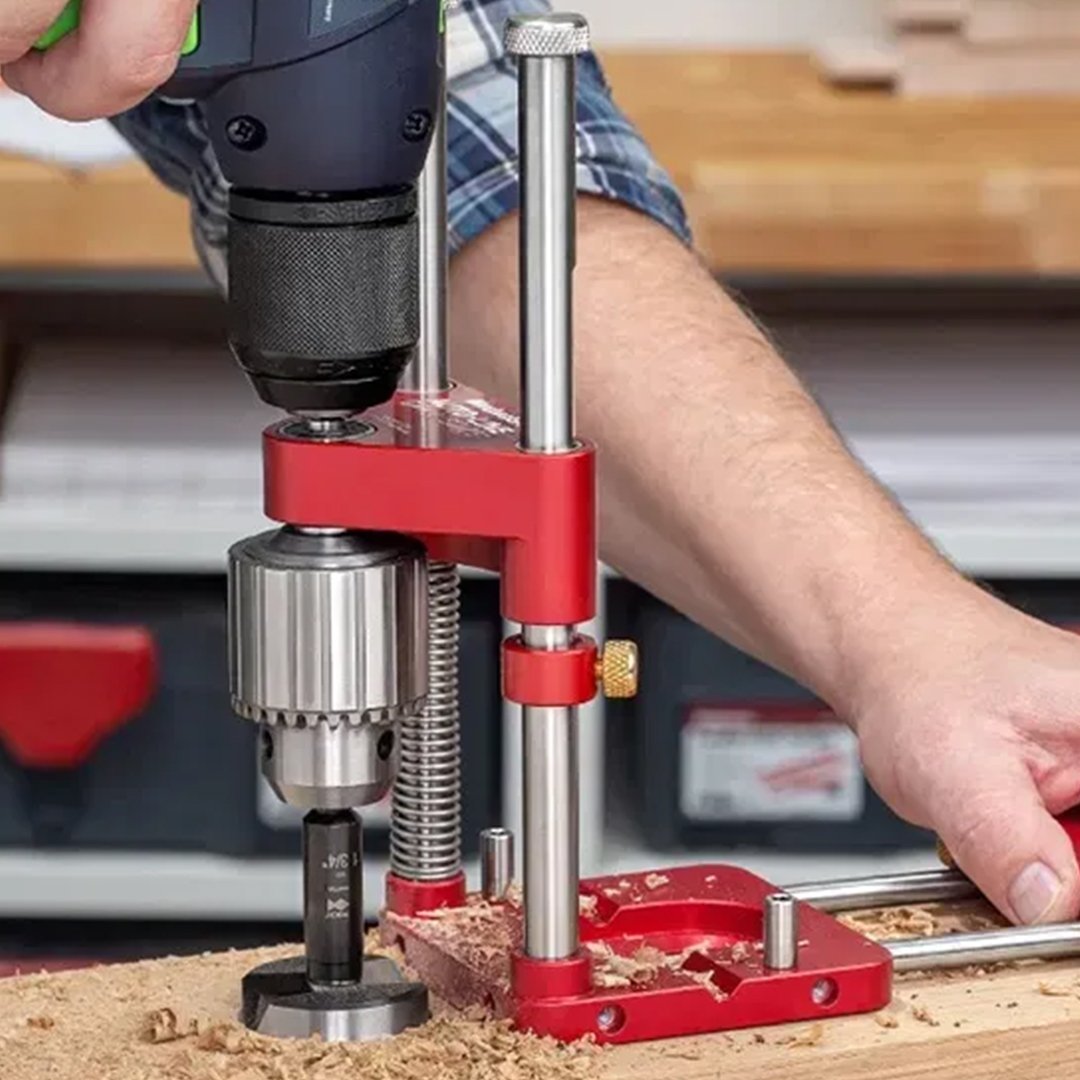 New woodworking drill locator