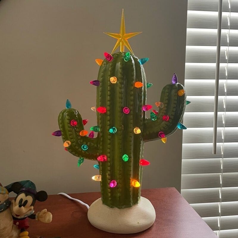 Vintage Christmas Luminous Cactus