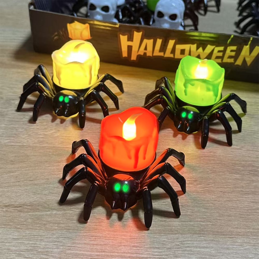⚡Halloween LED Pumpkin Lamp with Creepy Spider
