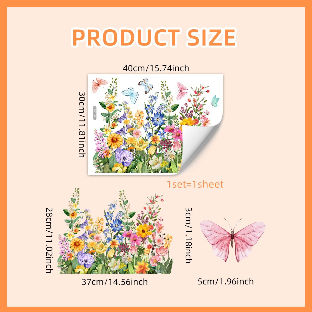 💐49% off this week 💐colorful floral bouquet window sticker🖼️
