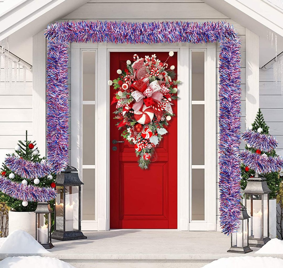 SALE 49% OFF-Candy Cane Christmas Wreath