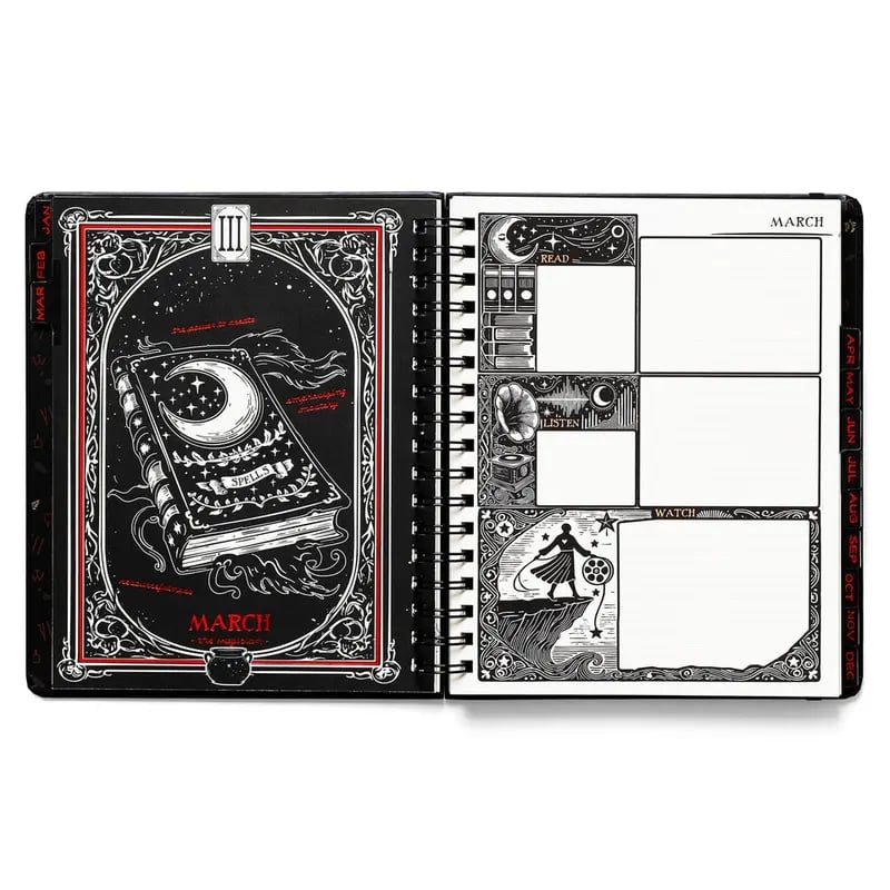 💥📚🧙‍♀️Waiting for the Night 2026 Weekly Planner🧹HARDCOVER BOOK