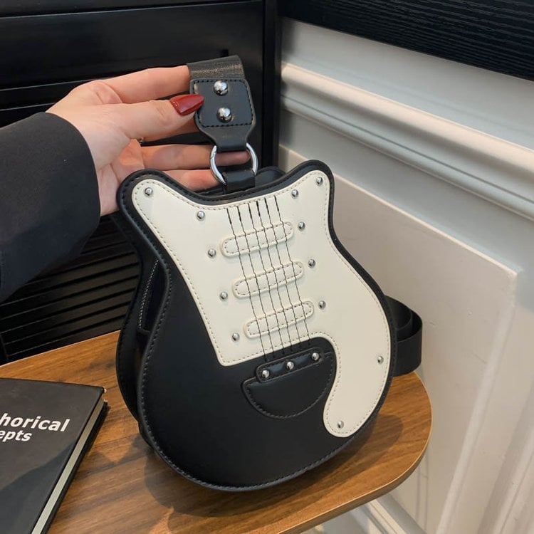 Y2k Style Vintage Guitar Shaped Bag For Girls